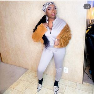 Snake skin Fur loafers